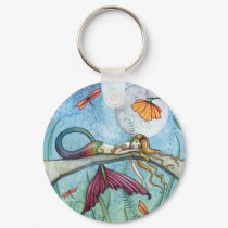 Down by the Pond Mermaid Art keychains