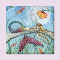 Down by the Pond Mermaid Art magnets