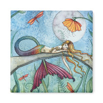 Down by the Pond Mermaid Art magnets