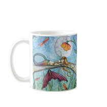 Down by the Pond Mermaid Art Mugs