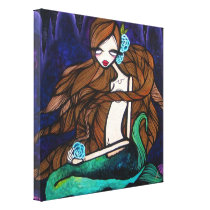 "Down By The Water" Wrapped Canvas, 12"x12" canvas prints