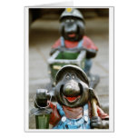 Down, down greeting card
