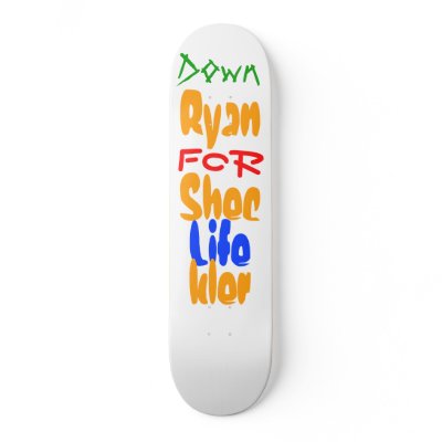 Down For Life Ryan Sheckler Skate Board Deck by QueenZashley