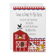 Down On the Farm Personalized Invites