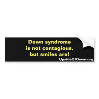 Down syndrome awareness bumper sticker