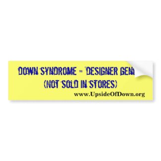 Down syndrome awareness bumper sticker