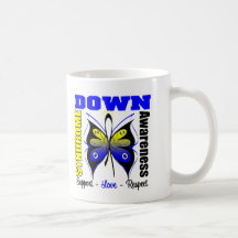 Down Syndrome Awareness Butterfly Coffee Mugs