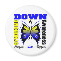 Down Syndrome Awareness Butterfly Fridge Magnets