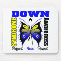 Down Syndrome Awareness Butterfly Mouse Mats