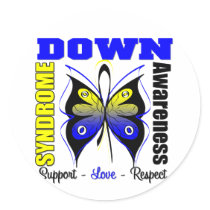 Down Syndrome Awareness Butterfly stickers