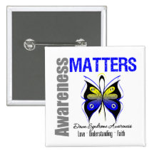 Down Syndrome Awareness Matters Pinback Buttons