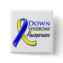 Down Syndrome Awareness Ribbon Button