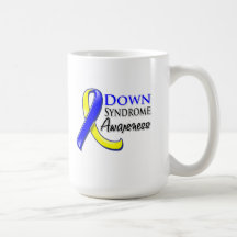 Down Syndrome Awareness Ribbon Coffee Mugs