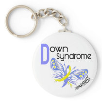 Down Syndrome BUTTERFLY 3.1 Keychain