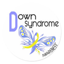 Down Syndrome BUTTERFLY 3.1 stickers