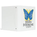 Down Syndrome Butterfly 3 Ring Binder