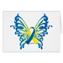 Down Syndrome Butterfly Ribbon Cards