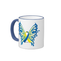 Down Syndrome Butterfly Ribbon Coffee Mug