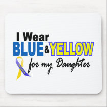 Down Syndrome I Wear Blue & Yellow For My Daughter Mouse Mats