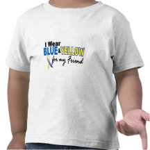 Down Syndrome I Wear Blue & Yellow For My Friend 2 Tshirts