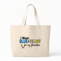 Down Syndrome I Wear Blue & Yellow For My Grandson Bag