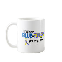 Down Syndrome I Wear Blue & Yellow For My Son 2 Mugs