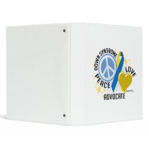 Down Syndrome Peace Love Advocate binders