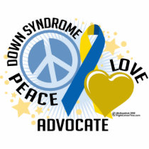 Down Syndrome Peace Love Advocate photo sculptures