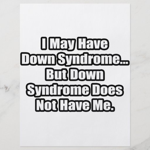 Down Syndrome Quote Full Color Flyer