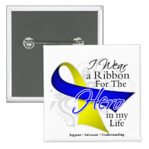 Down Syndrome Ribbon Hero in My Life Pins