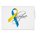 Down Syndrome Ribbon Hope cards