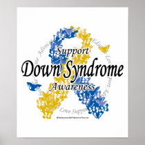 Down Syndrome Ribbon of Butterflies 2 Print