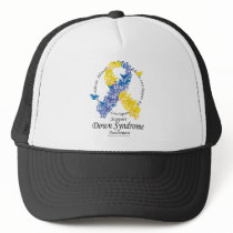 Down Syndrome Ribbon of Butterflies Trucker Hat