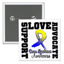 Down Syndrome Support Advocate Love Pinback Button