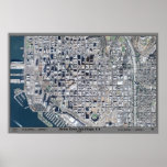 Down Town San Diego satellite poster print photo