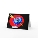 Down With Cupid (black) Greeting Card