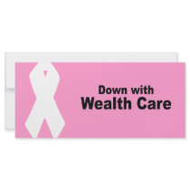 Down with Wealth Care Rack Card Design