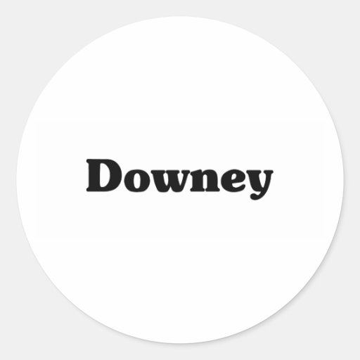 Downey Classic t shirts Round Stickers