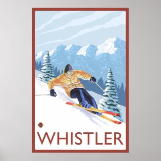 Downhhill Snow Skier - Whistler, BC Canada Print