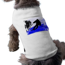 Downhill on the Ski Slope Edges Pet Shirt