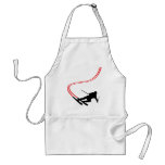 downhill ski skiing red track aprons