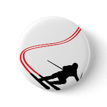 downhill ski skiing red track buttons by Tomaniac downhill ski skiing red track buttons