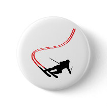 downhill ski skiing red track buttons by Tomaniac downhill ski skiing red track buttons