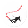 downhill ski skiing red track stickers