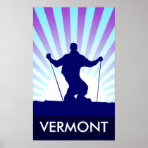downhill ski vermont print