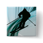 Downhill Skier on Icy Ribbons Pins