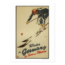 Downhill Skier - Sport and Pleasure Promo Postcards