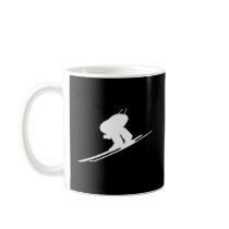 Downhill skiing mugs
