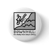 Downhill Thrill Mountain Biking Pin