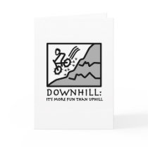 Downhill Thrill Mountain Biking Card